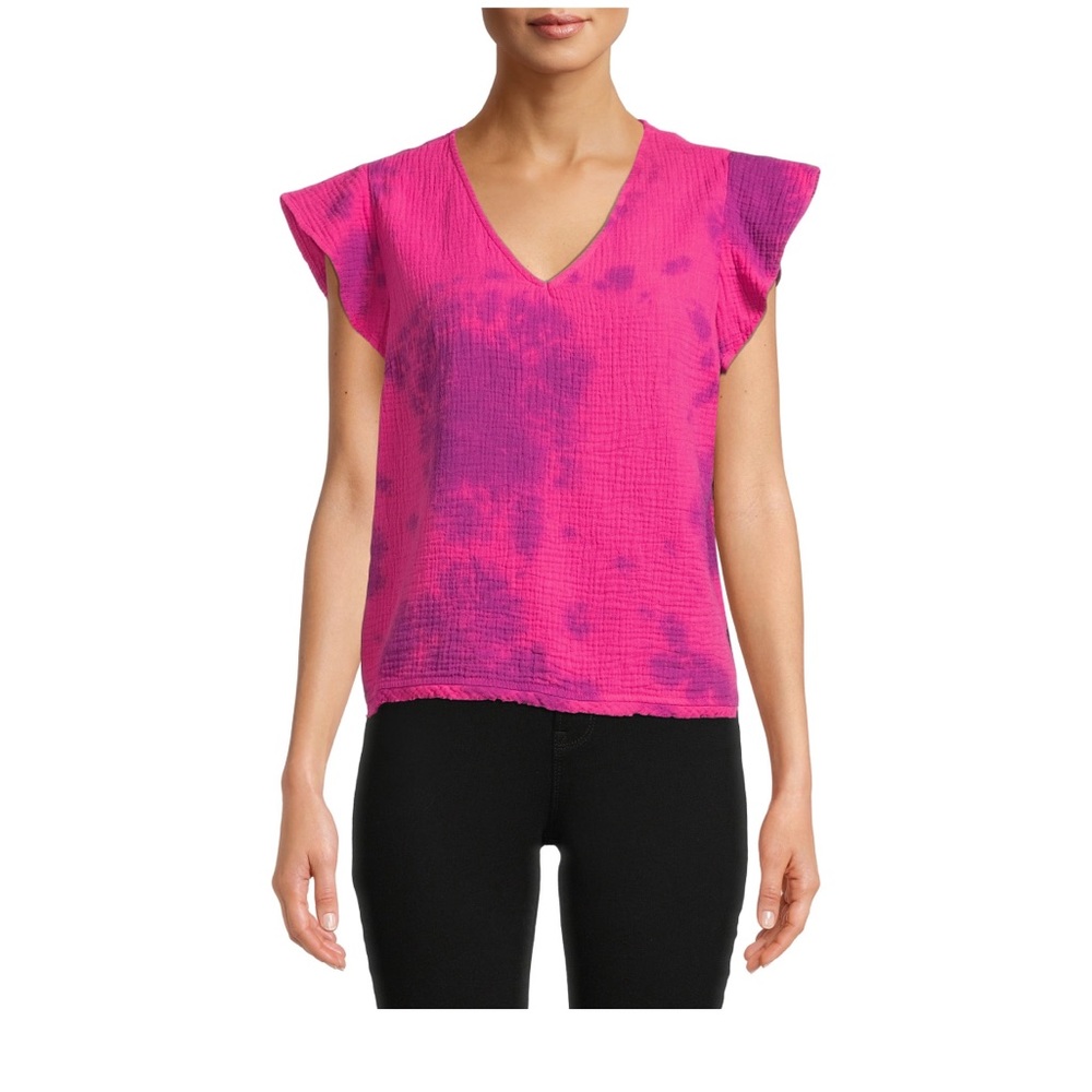 NEW! Time and Tru Tie-dye Sustainable 100% Cotton Top